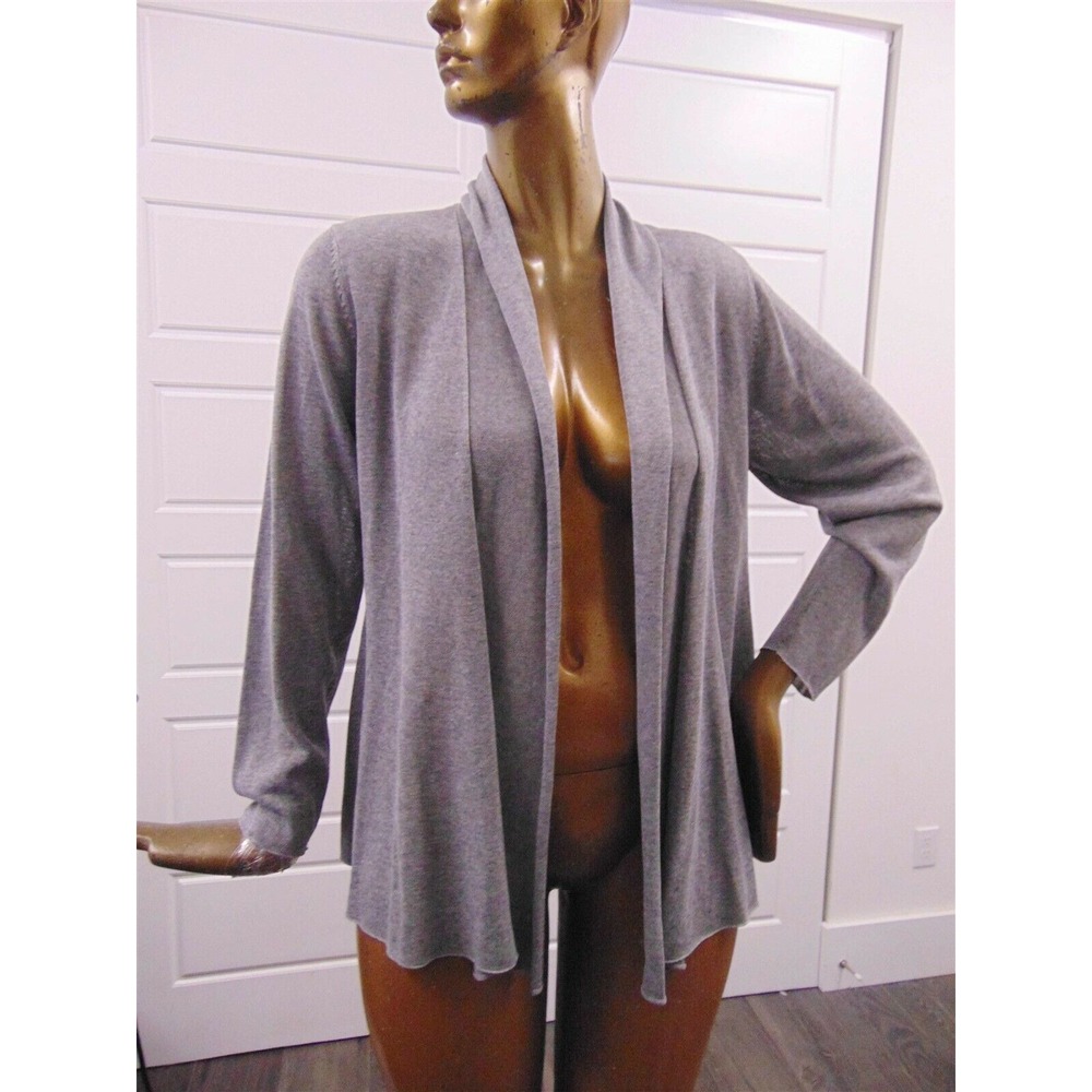New Eileen Fisher Dark Gray Knit Cardigan Sweater $248rt sz‎ L
